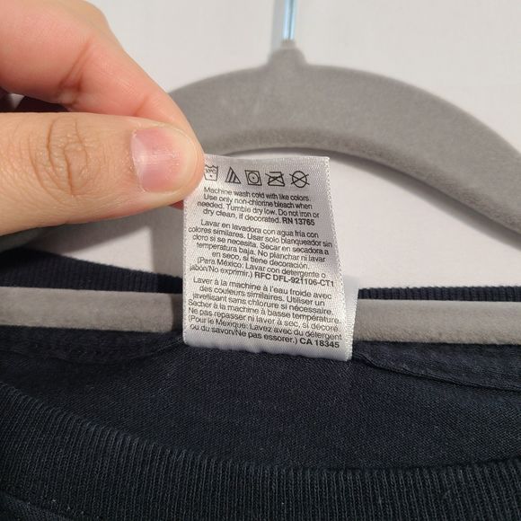 Fruit of the Loom Black 100% Cotton Men's Soft Long Sleeve Crew T-Shirt Small - Picture 5 of 9